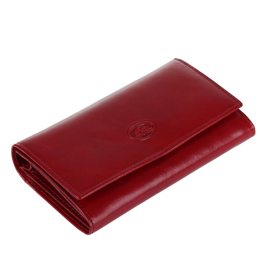 Leather women's red wallet Tony Perotti Italico 1073 rosso