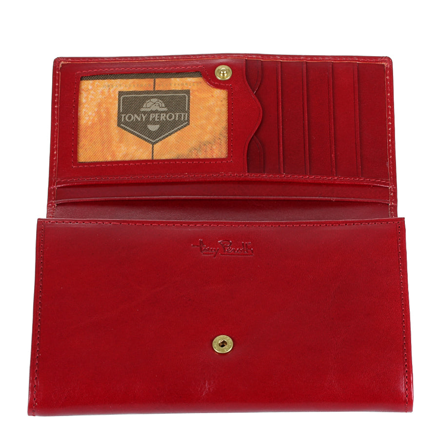 Leather women's red wallet Tony Perotti Italico 1073 rosso