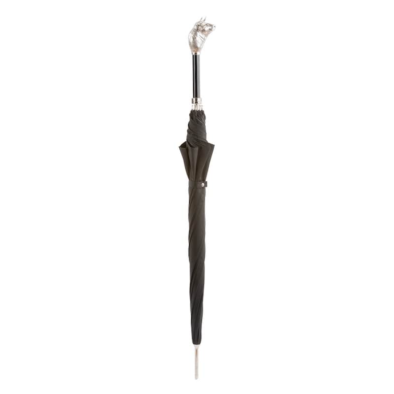 Silver Bull black men's designer umbrella Pasotti - img 3