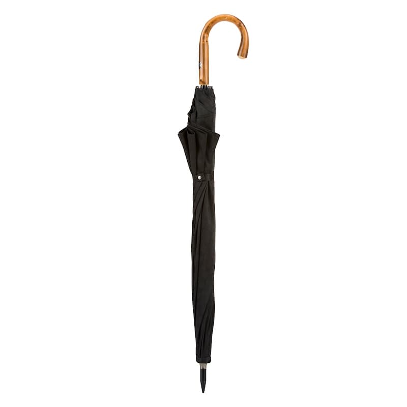 Umbrella cane men's black with wooden handle Pasotti 145 MINIGALLES-13 C