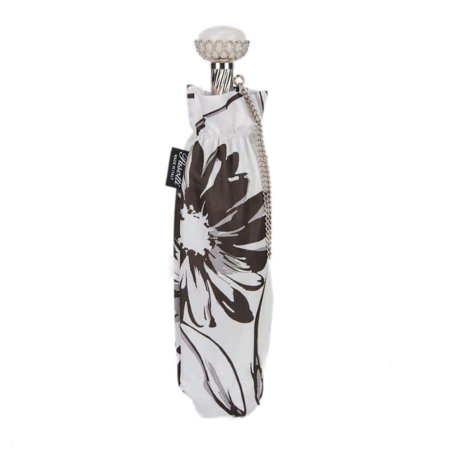 Umbrella women's white with floral print Pasotti 257 56799-1 A29