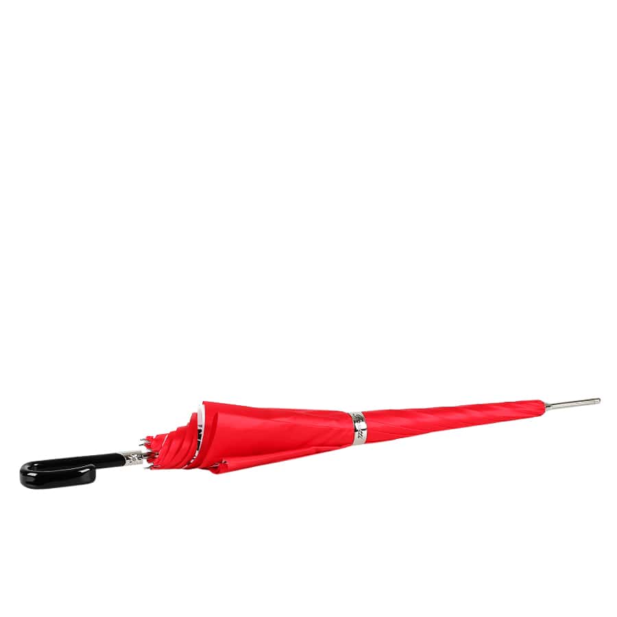 Umbrella cane women's red with floral print Pasotti 189N 56799-1 F38