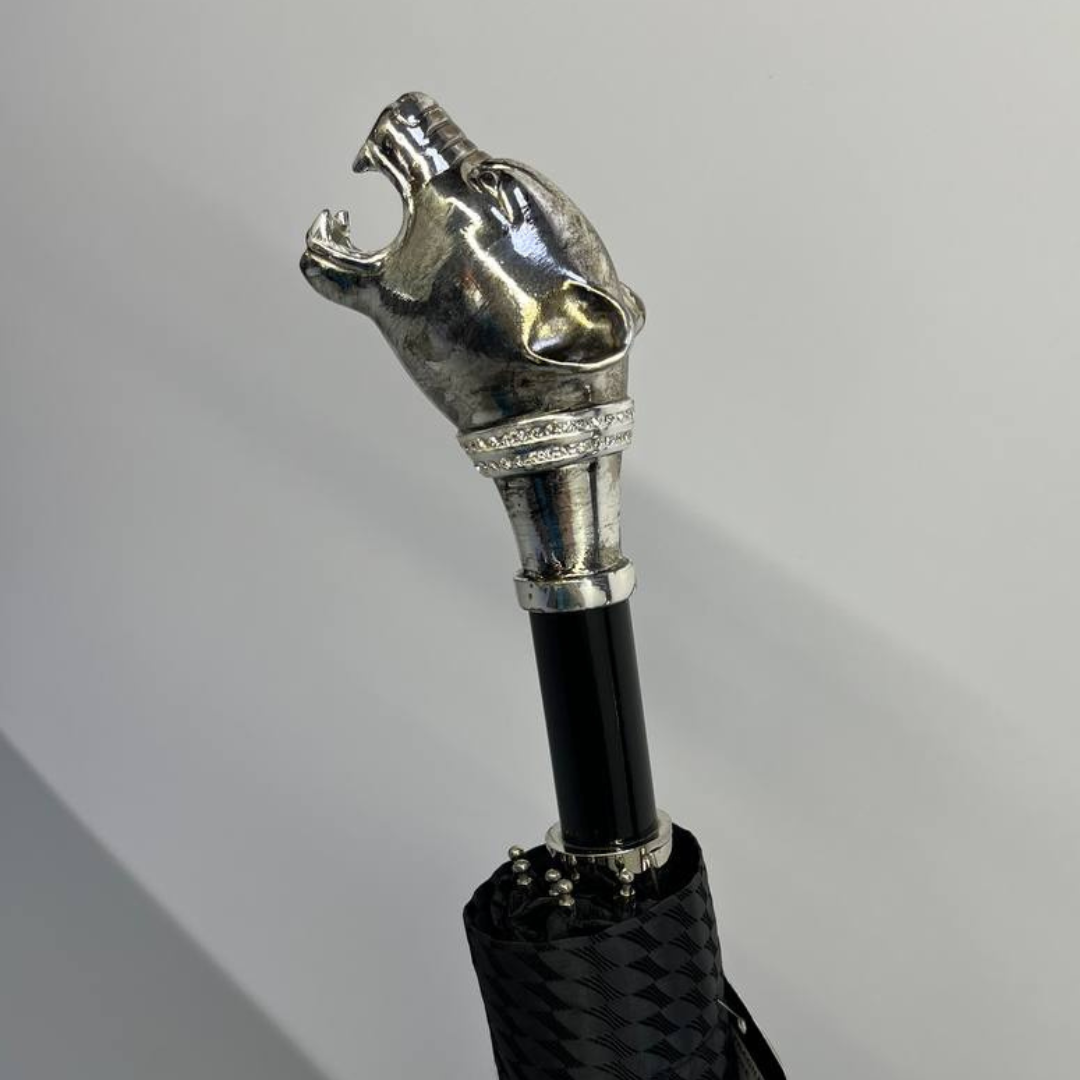 折りたたみ傘 ブラック パンサーハンドル付き Pasotti 64 6277-1 K1V