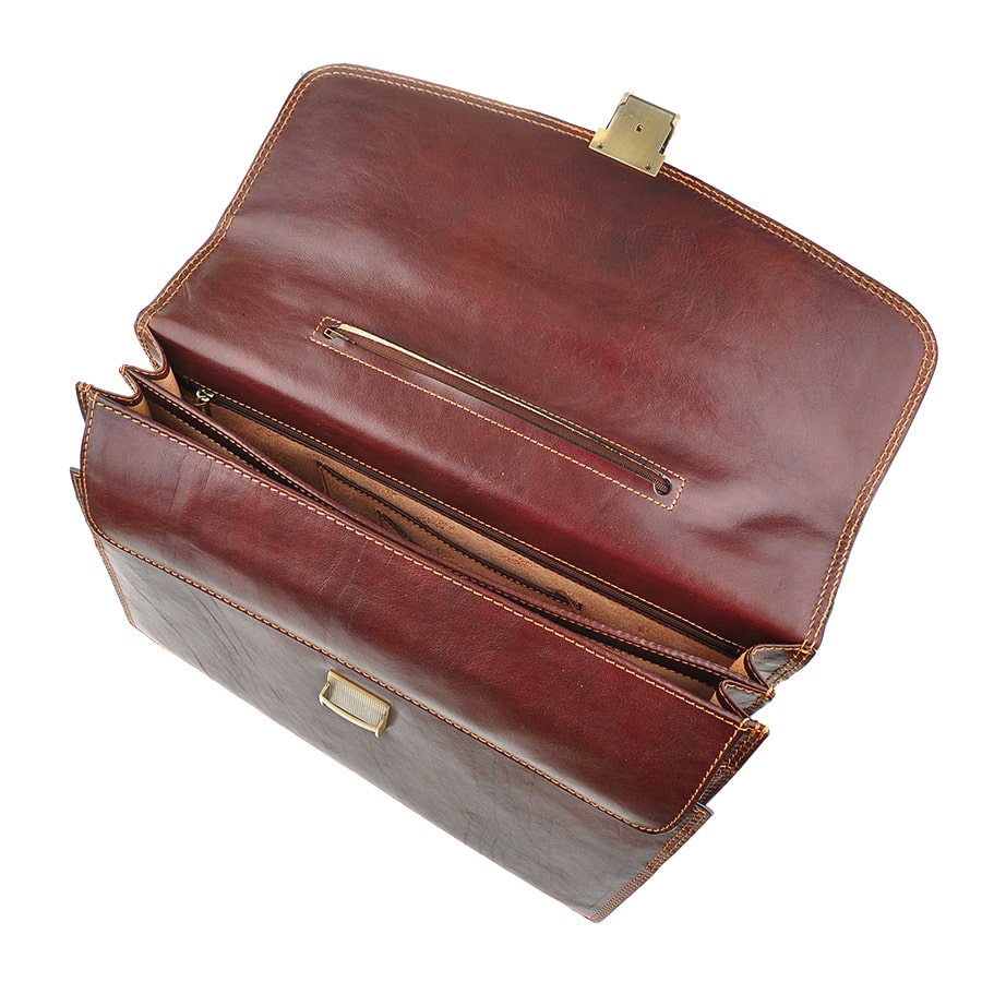 ブリーフケース メンズ レザー ブラウン トニー ペロッティ イタリコ 8087 モロ