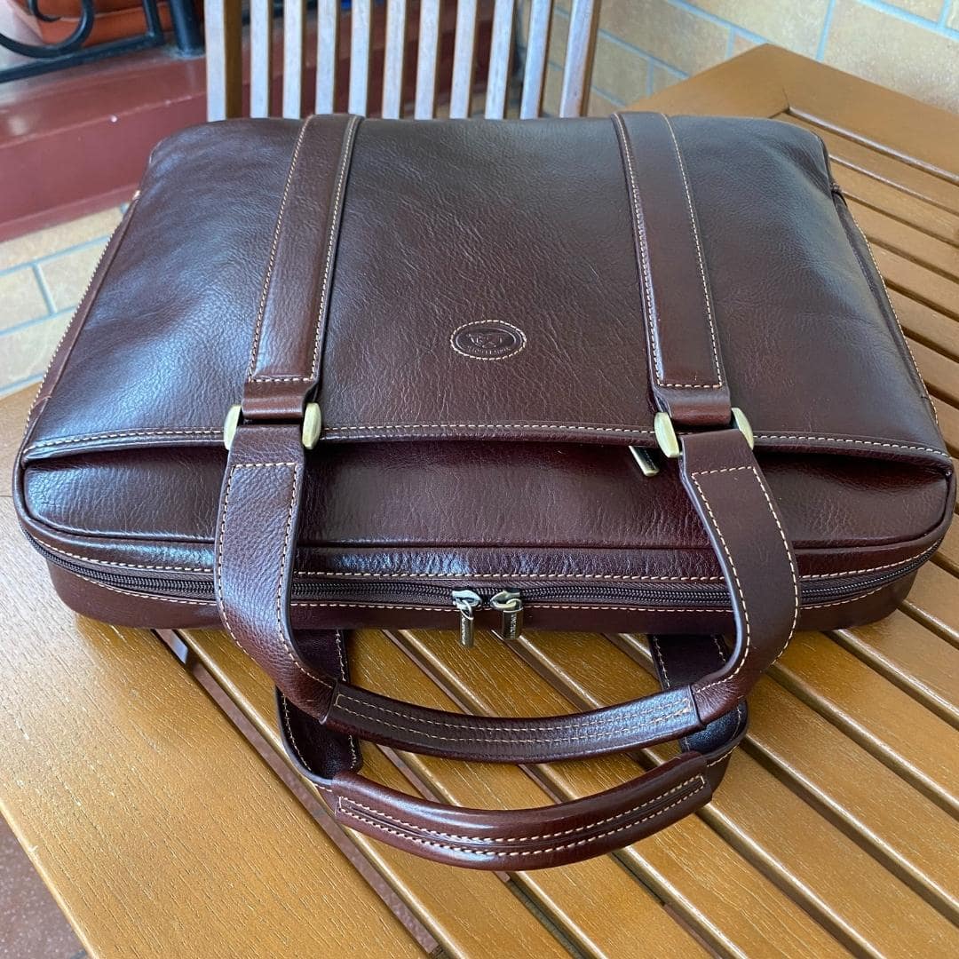 ブリーフケース レザー ブラウン Tony Perotti Tuscania 6035 moro