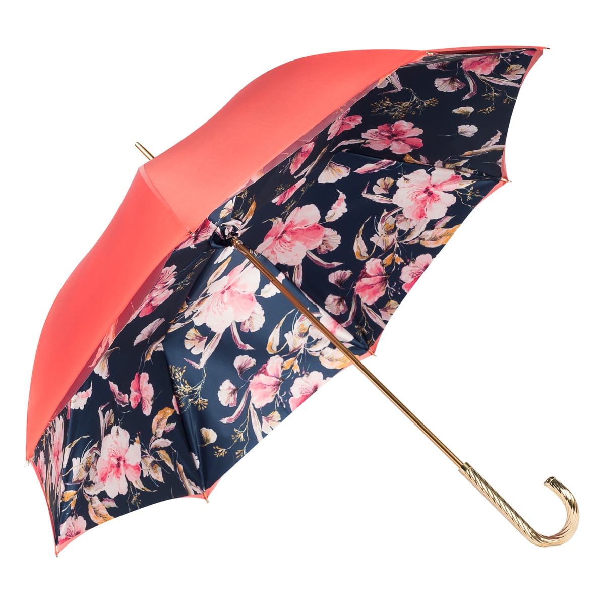 Beautiful women's coral Pasotti Magnolia Spring Umbrella - img 2