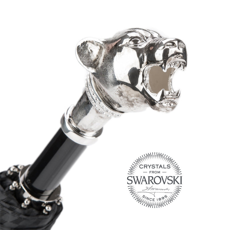 折りたたみ傘 ブラック パンサーハンドル付き Pasotti 64 6277-1 K1V