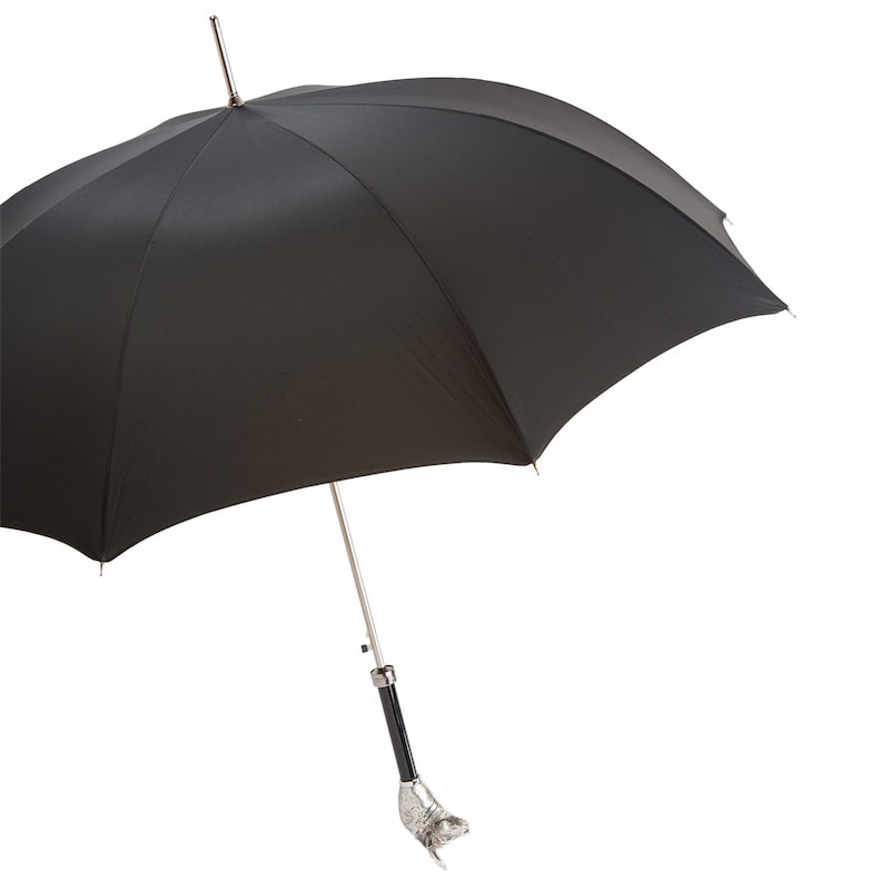 Silver Bull black men's designer umbrella Pasotti - img 2
