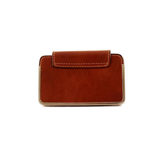 Tony Perotti Italico 2286 cognac — the case seen from the front with the flap closed