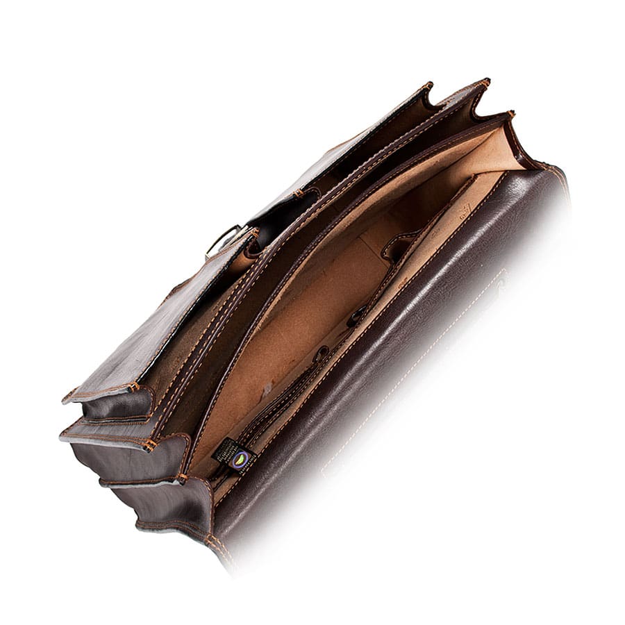Aktetas heren leer bruin Tony Perotti Italico 8013 cognac