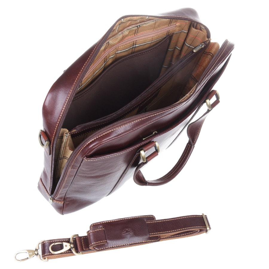 ブリーフケース レザー ブラウン Tony Perotti Tuscania 6035 moro