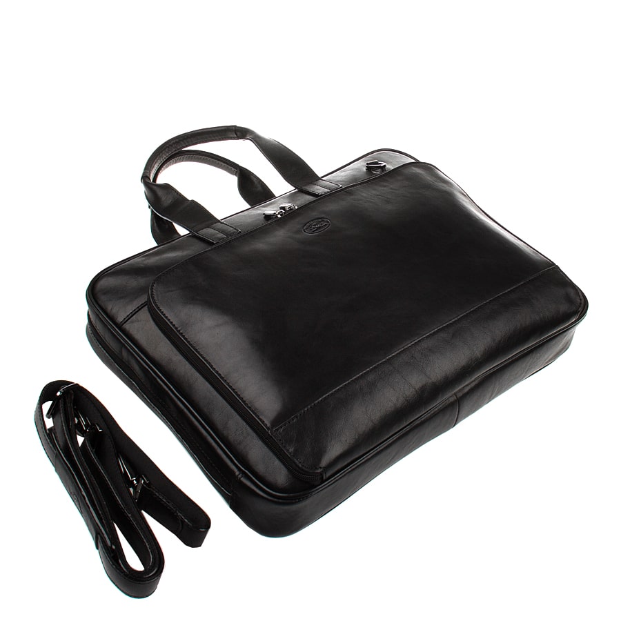 Aktetas leer zwart Tony Perotti Italico 9152 nero