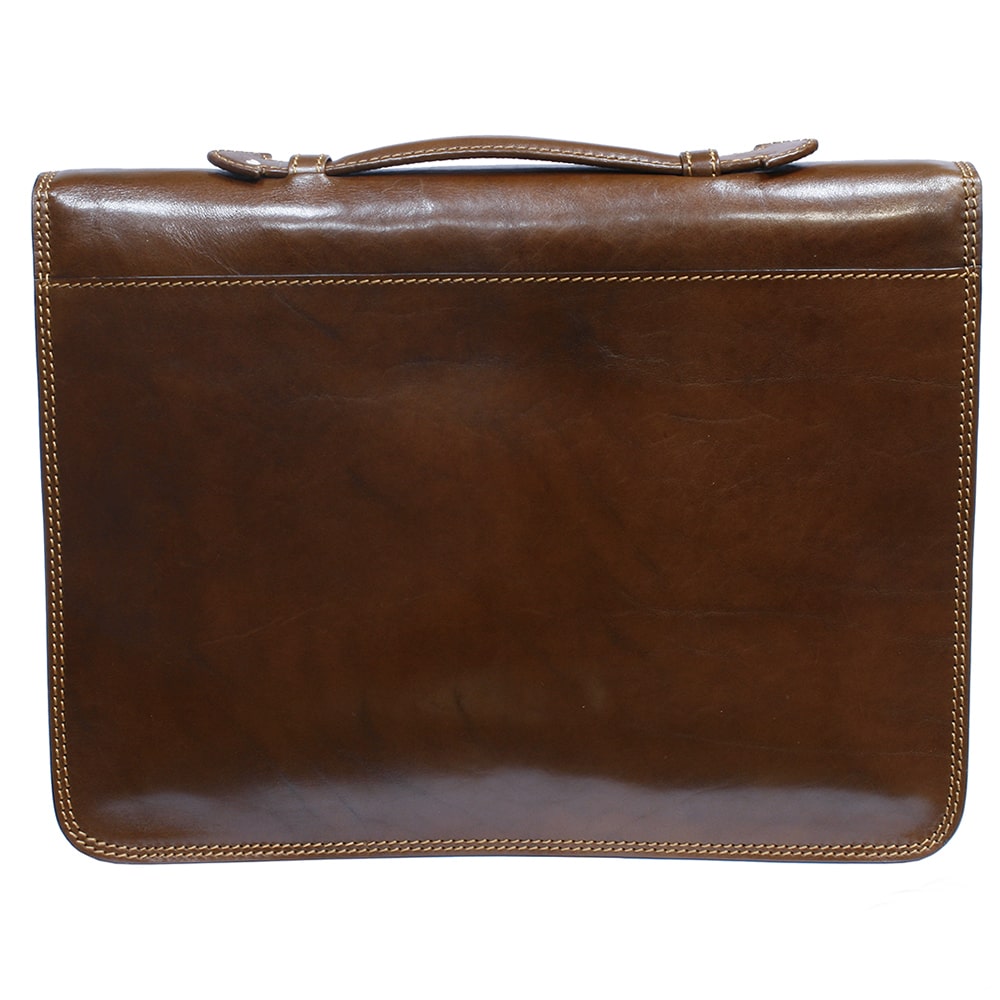 Aktetas heren leer bruin Tony Perotti Italico 8091 cognac