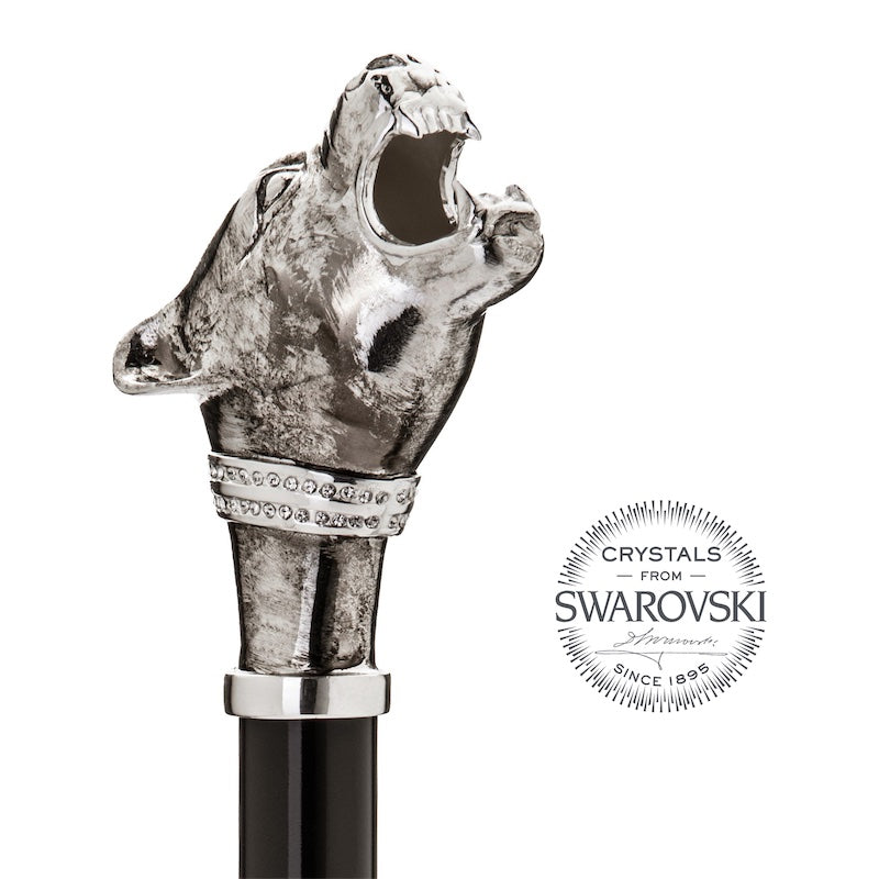 折りたたみ傘 ブラック パンサーハンドル付き Pasotti 64 6277-1 K1V