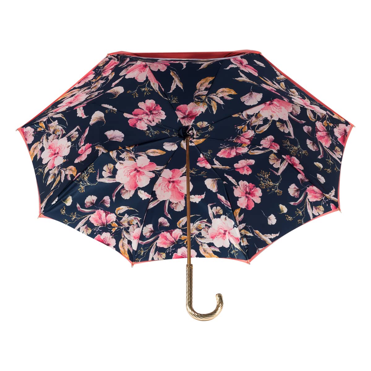 Beautiful women's coral Pasotti Magnolia Spring Umbrella - img 4