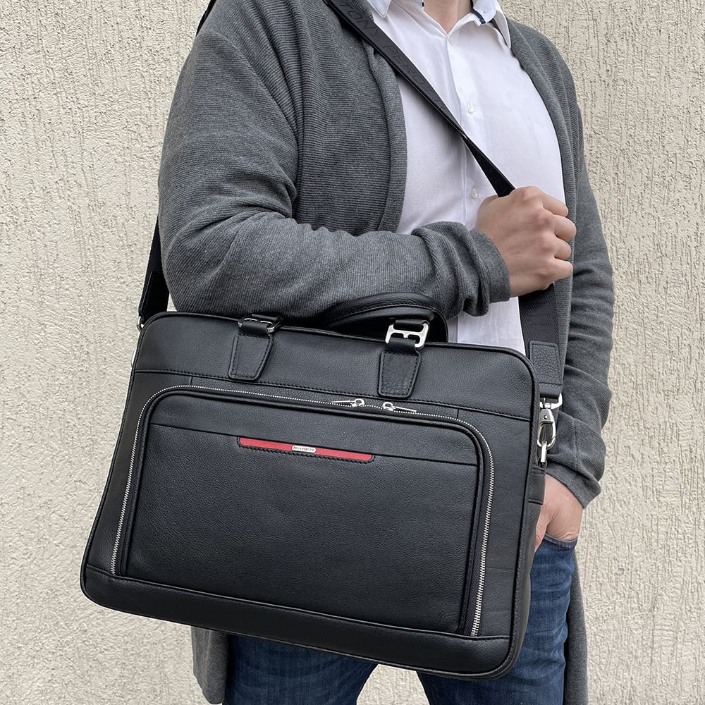 ブリーフケース メンズ レザー ブラック Tony Perotti Inserto 8976 nero