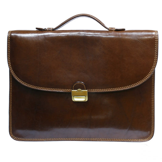 Aktetas heren leer bruin Tony Perotti Italico 8091 cognac