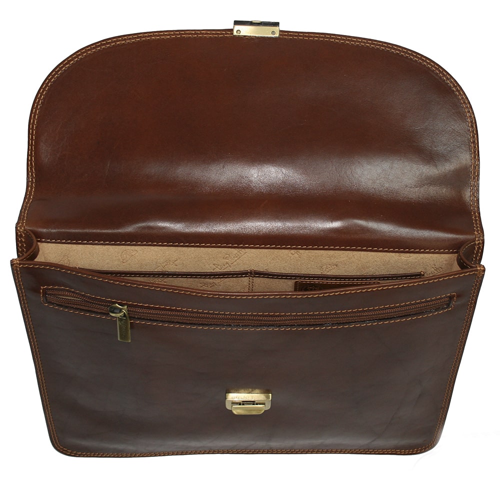 Aktetas heren leer bruin Tony Perotti Italico 8091 cognac