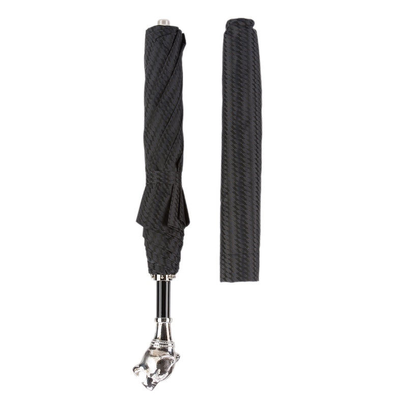 折りたたみ傘 ブラック パンサーハンドル付き Pasotti 64 6277-1 K1V