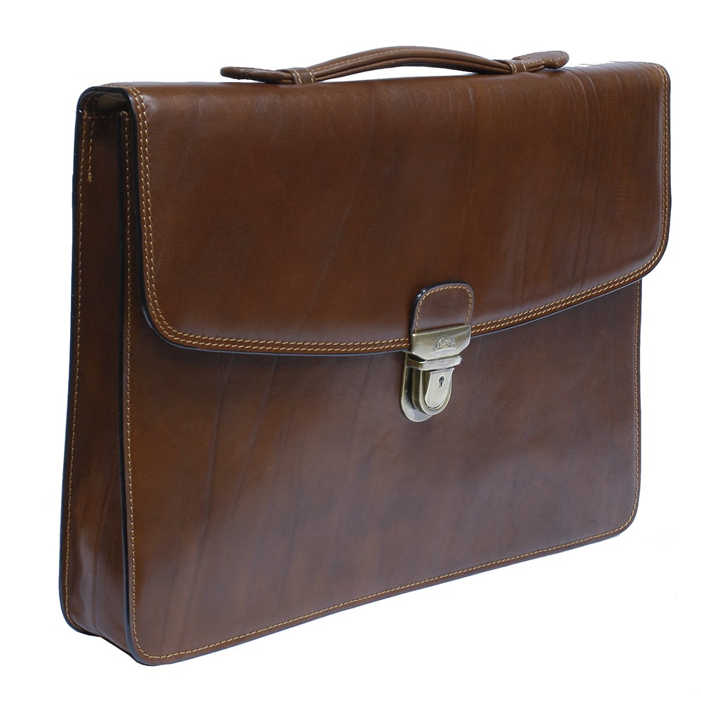 Aktetas heren leer bruin Tony Perotti Italico 8091 cognac
