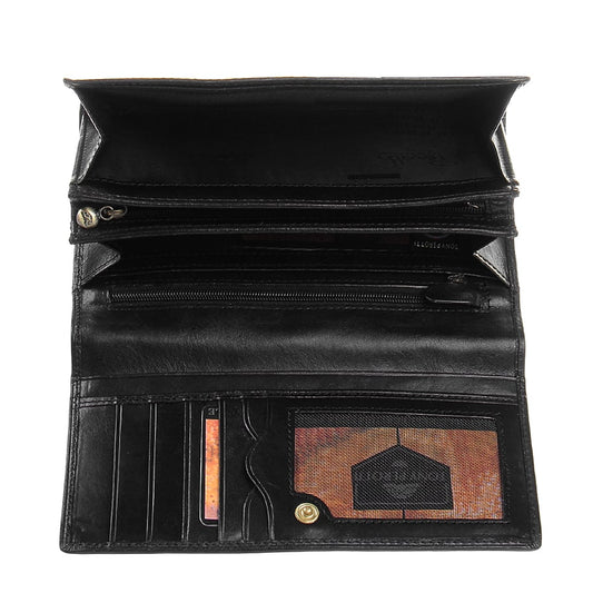Wallet women's leather black Tony Perotti Italico 1073 nero