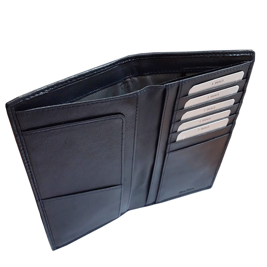 Просторий шкіряний синій гаманець Tony Perotti Cortina 5024 navy