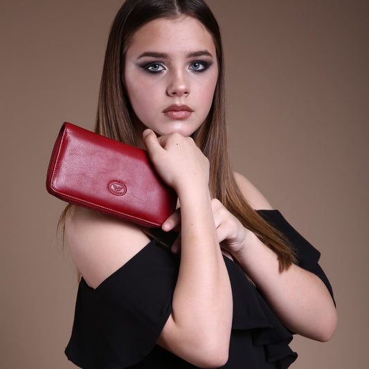 Portemonnee dames leer rood Tony Perotti Italico 1192 rosso