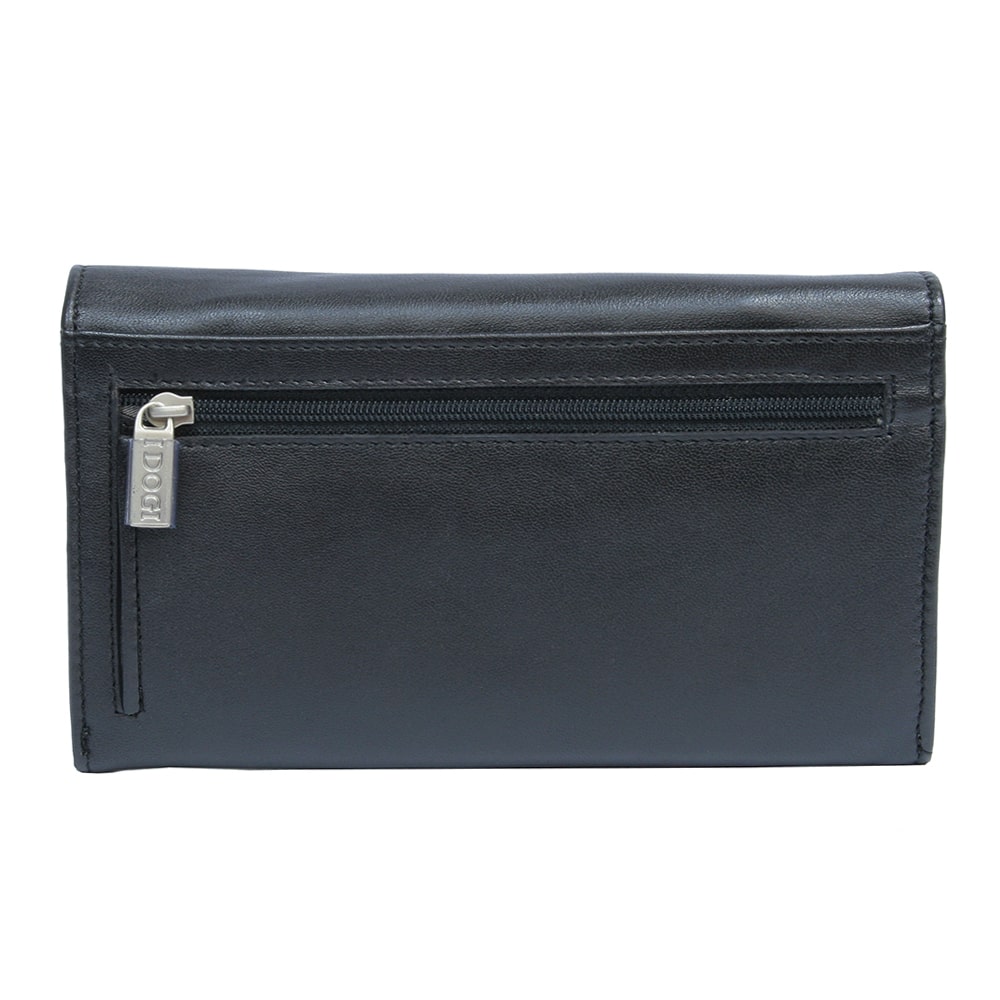 Portemonnee dames leer zwart Tony Perotti Cortina 5048 nero