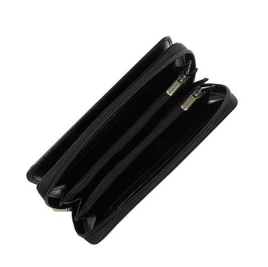 Portemonnee dames leer zwart Tony Perotti Italico 1192 nero