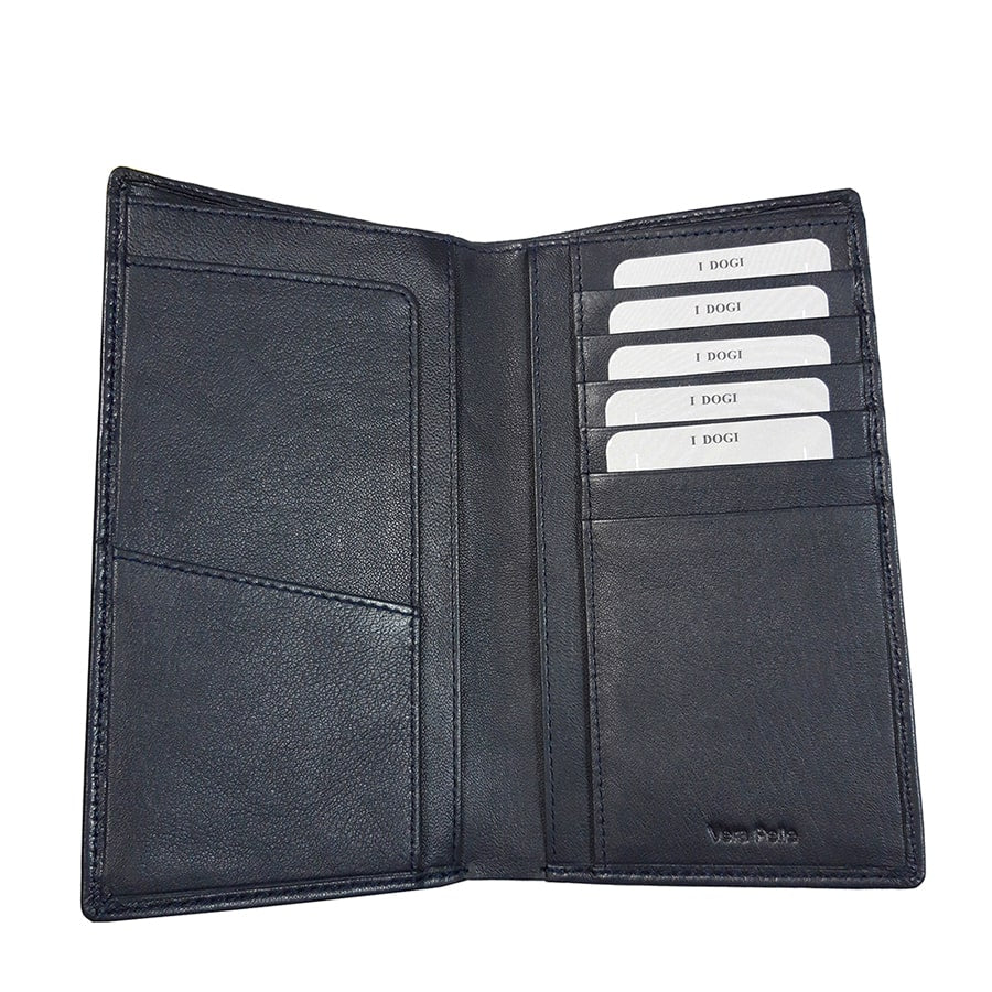 Просторий шкіряний синій гаманець Tony Perotti Cortina 5024 navy