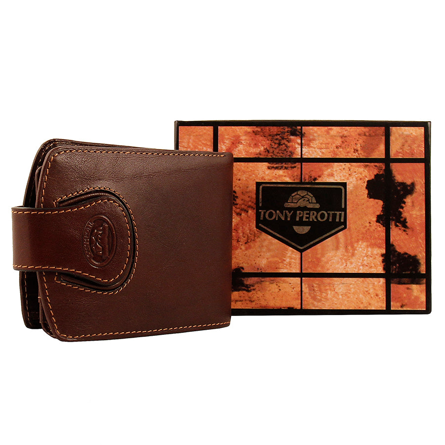 Portemonnee heren leer bruin Tony Perotti Accademia 1471 moro