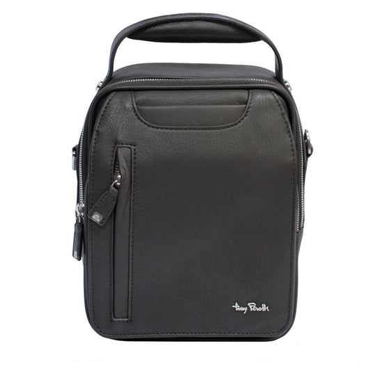 Чоловіча шкіряна сумка через плече коричнева Tony Perotti Contatto 8381 moro