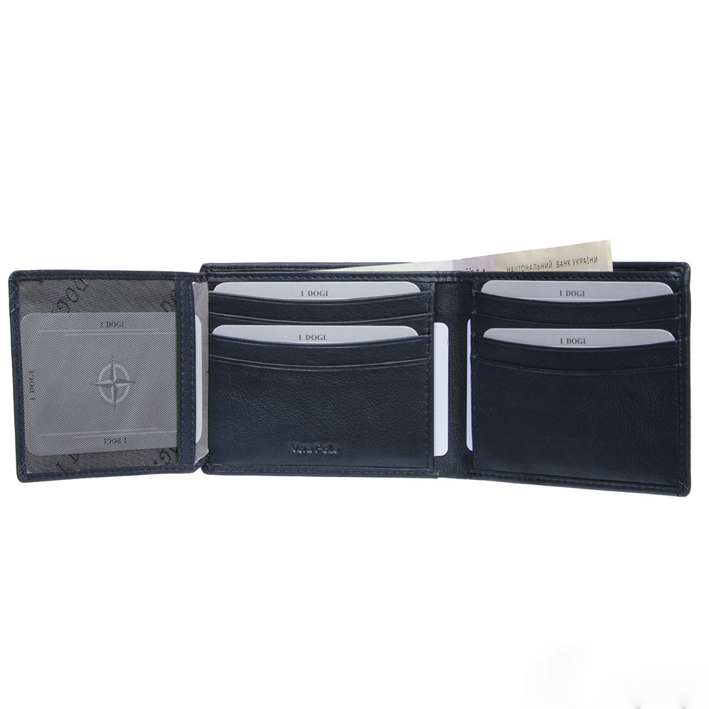 Гаманець чоловічий шкіряний синій Tony Perotti Cortina 5077 navy