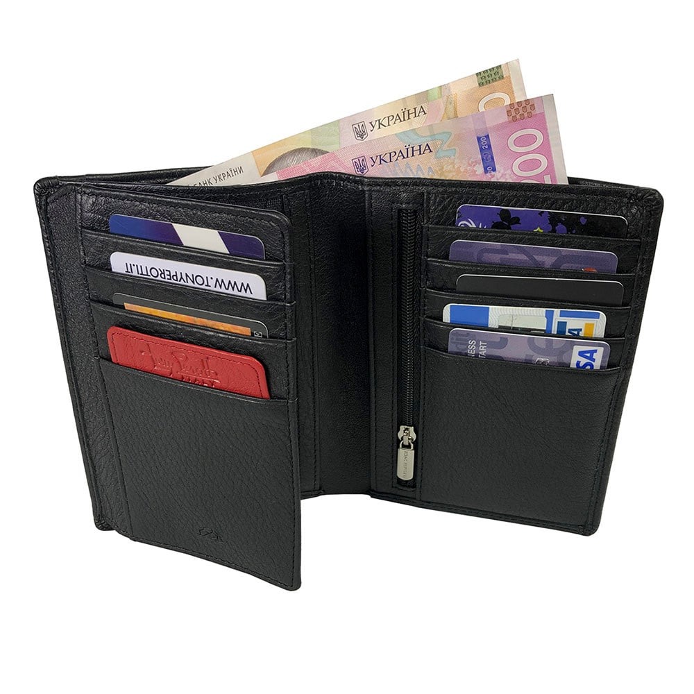 財布 メンズ ブラック レザー Tony Perotti Inserto 3351 nero