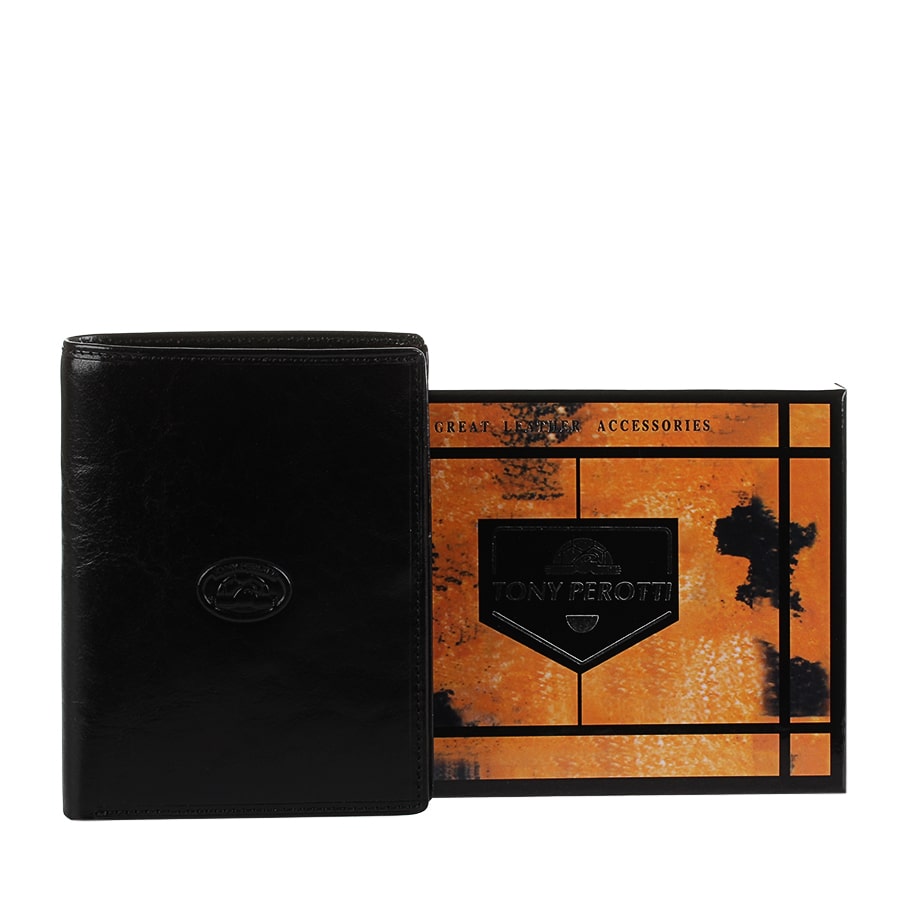 Portemonnee heren leer zwart Tony Perotti Italico 1153 nero