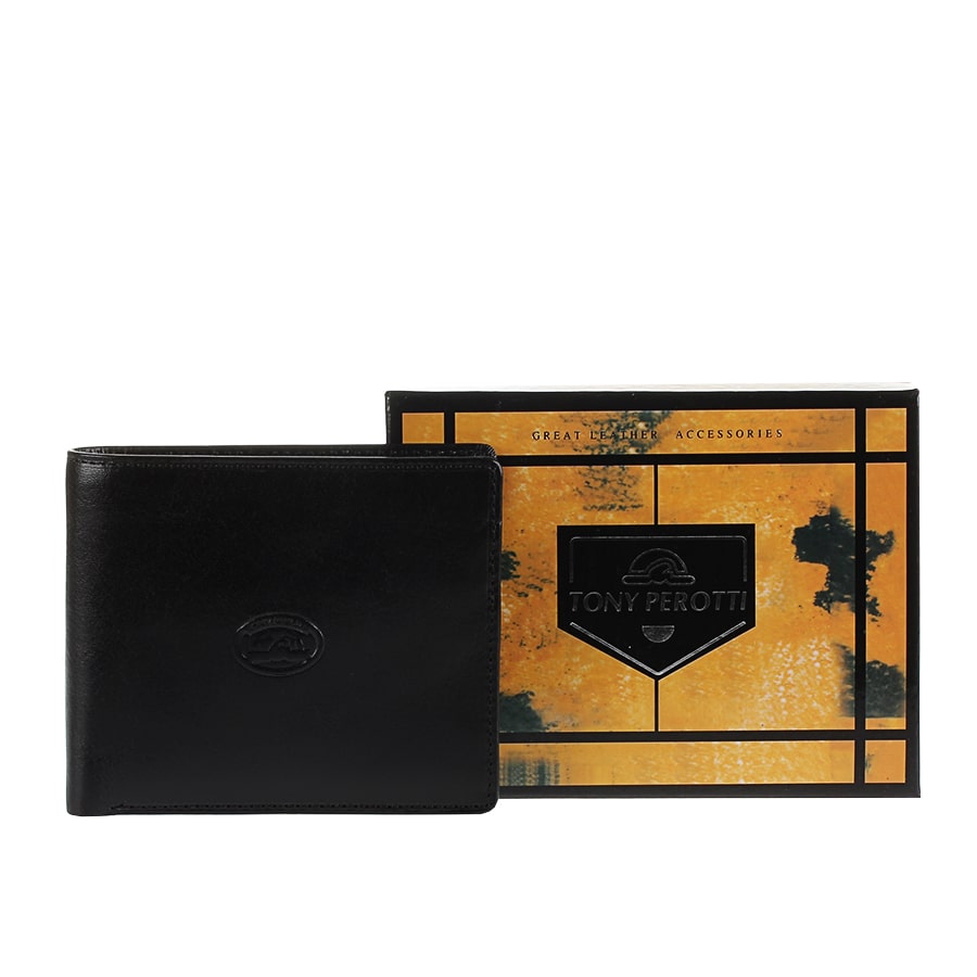 Портмоне чоловіче шкіряне чорне Tony Perotti Italico 3685 nero