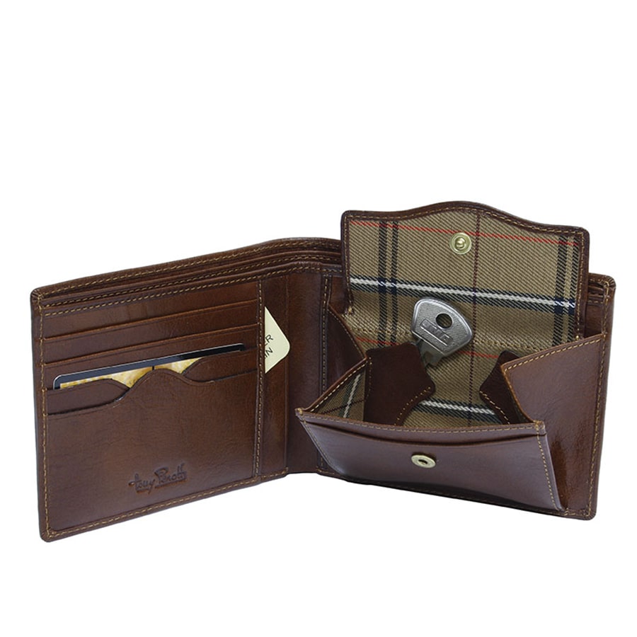 Wallet men's reddish-brown leather Tony Perotti Italico 534 cognac