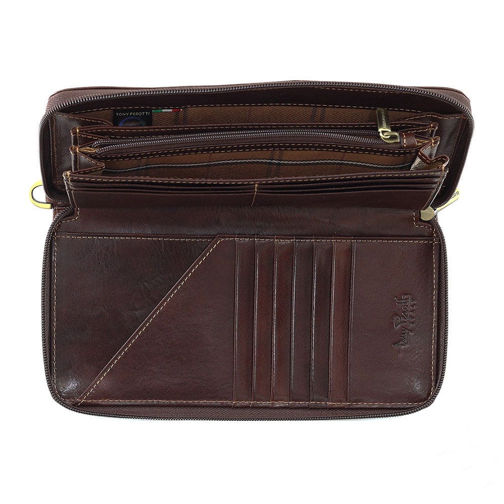 Clutch heren leer bruin Tony Perotti Italico 9770 moro