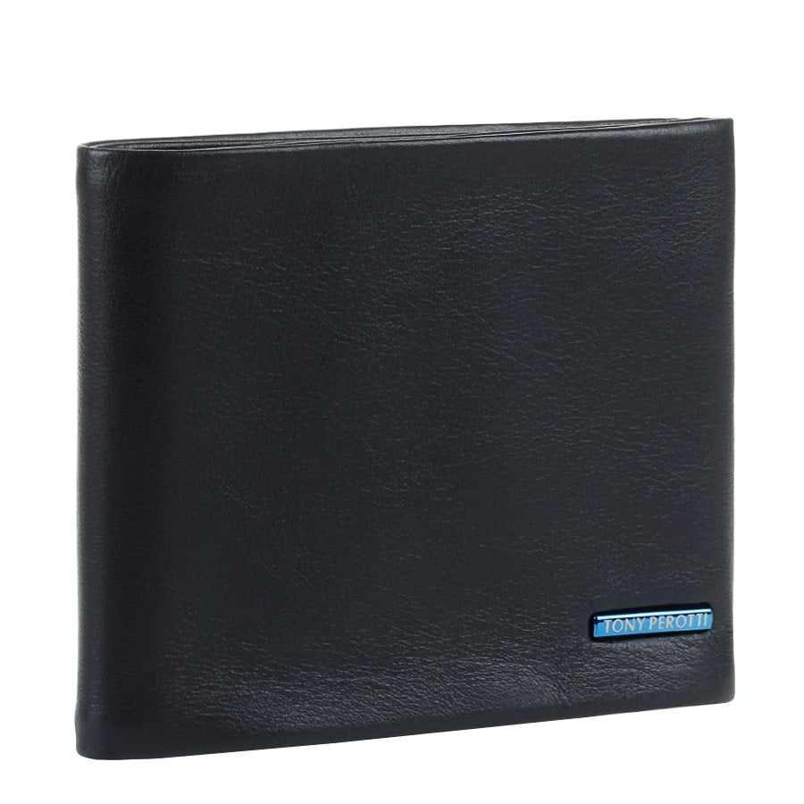 Портмоне чоловіче синє шкіряне із захистом RFID Tony Perotti New Contatto 3538 navy