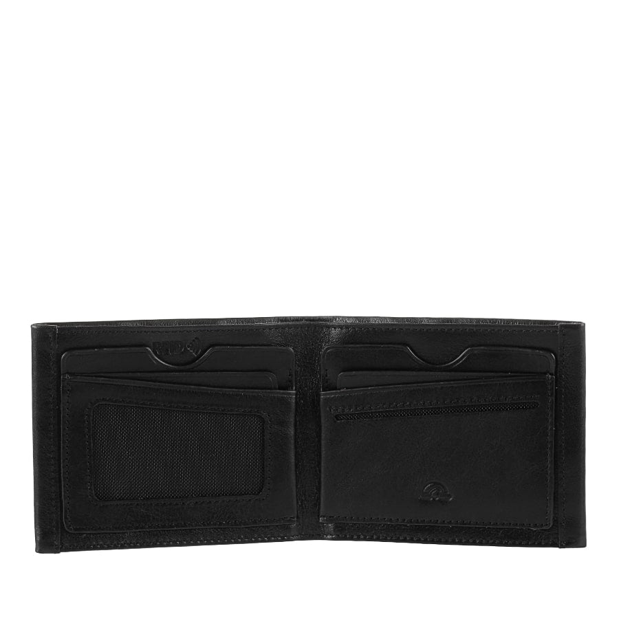 Гаманець чоловічий чорний шкіряний з RFID захистом Tony Perotti New contatto 3538 nero