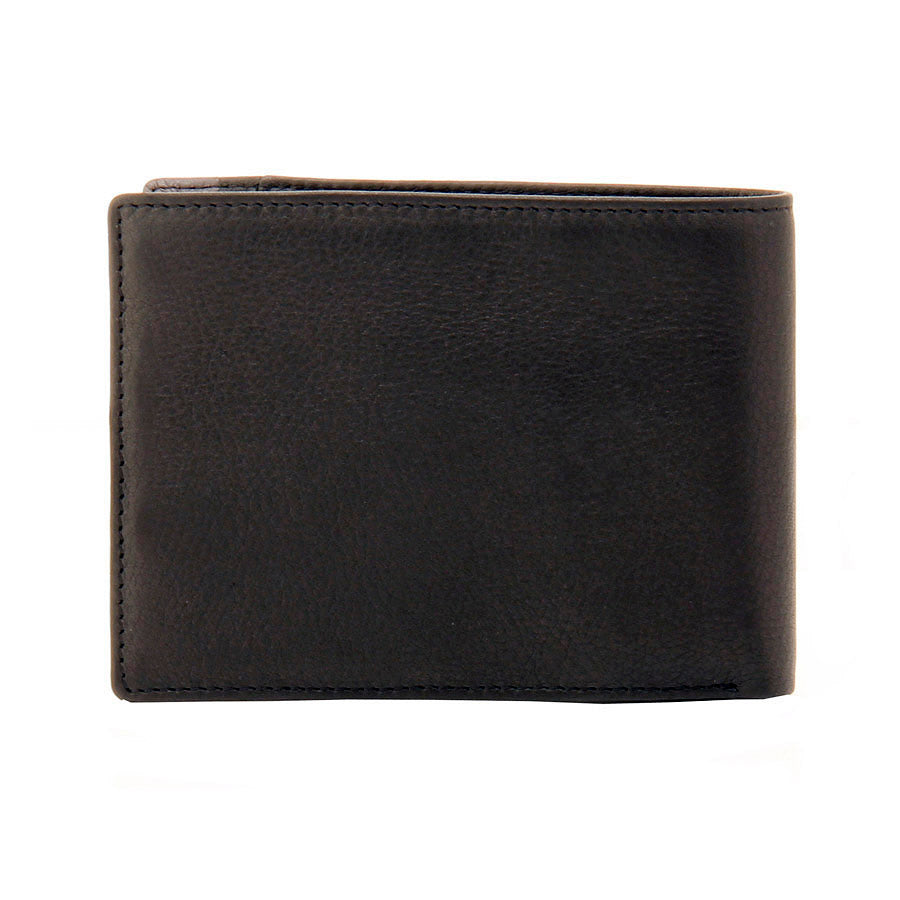 Гаманець чоловічий шкіряний чорний з сірою вставкою Tony Perotti Stripes 1656 nero