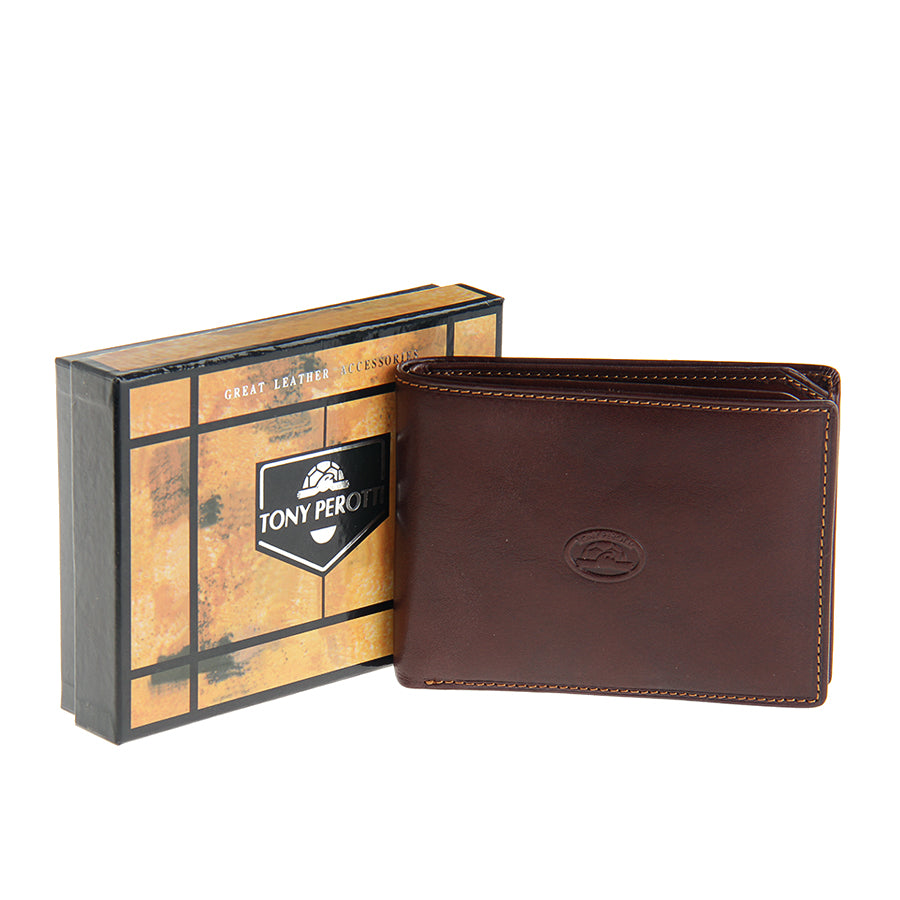 Portemonnee heren leer bruin Tony Perotti Italico 2337 moro