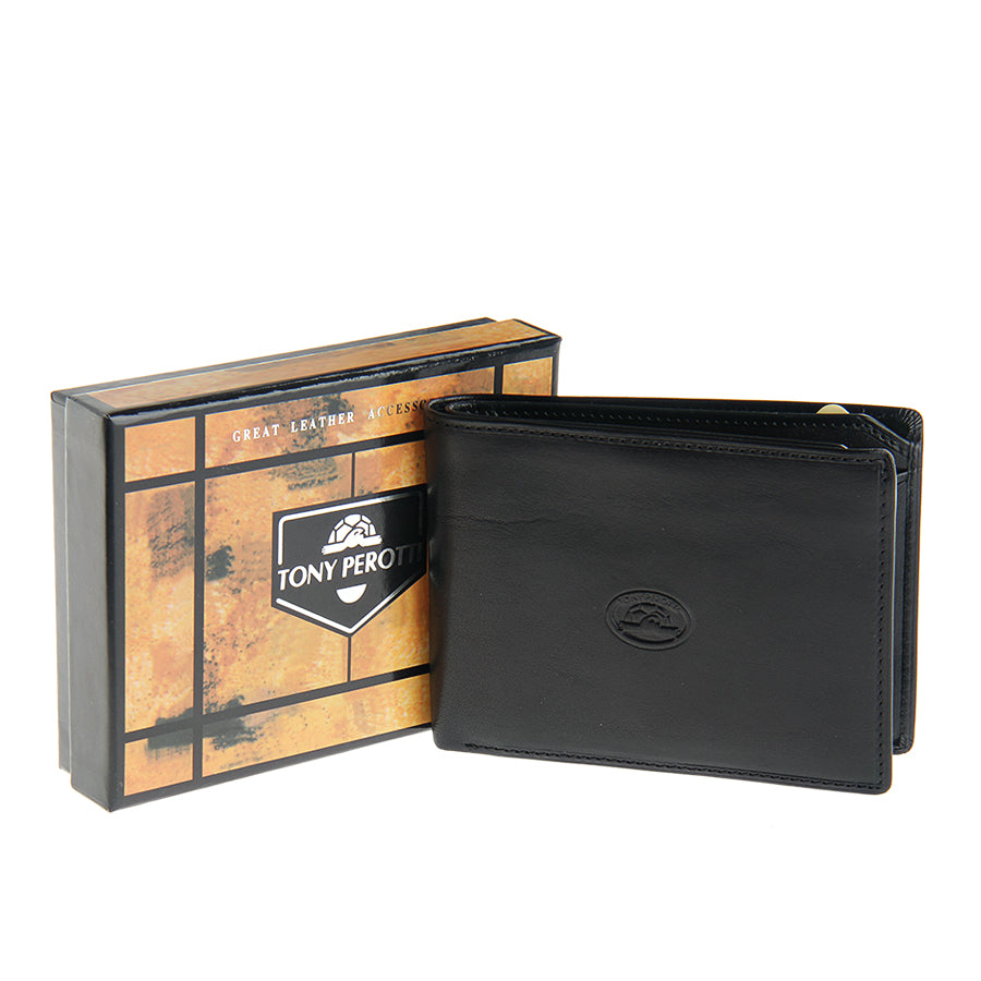 Портмоне чоловіче шкіряне чорне Tony Perotti Italico 2337 nero
