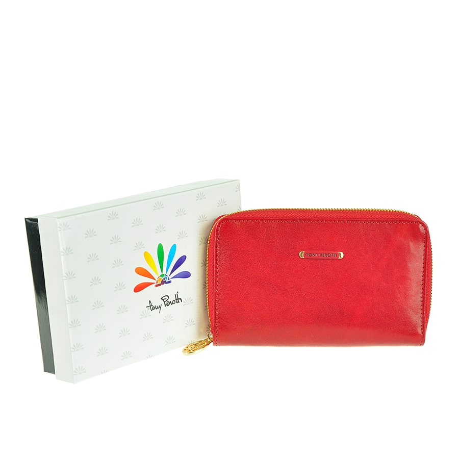 Гаманець жіночий шкіряний вишневий Tony Perotti Topkapi 3441 rosso