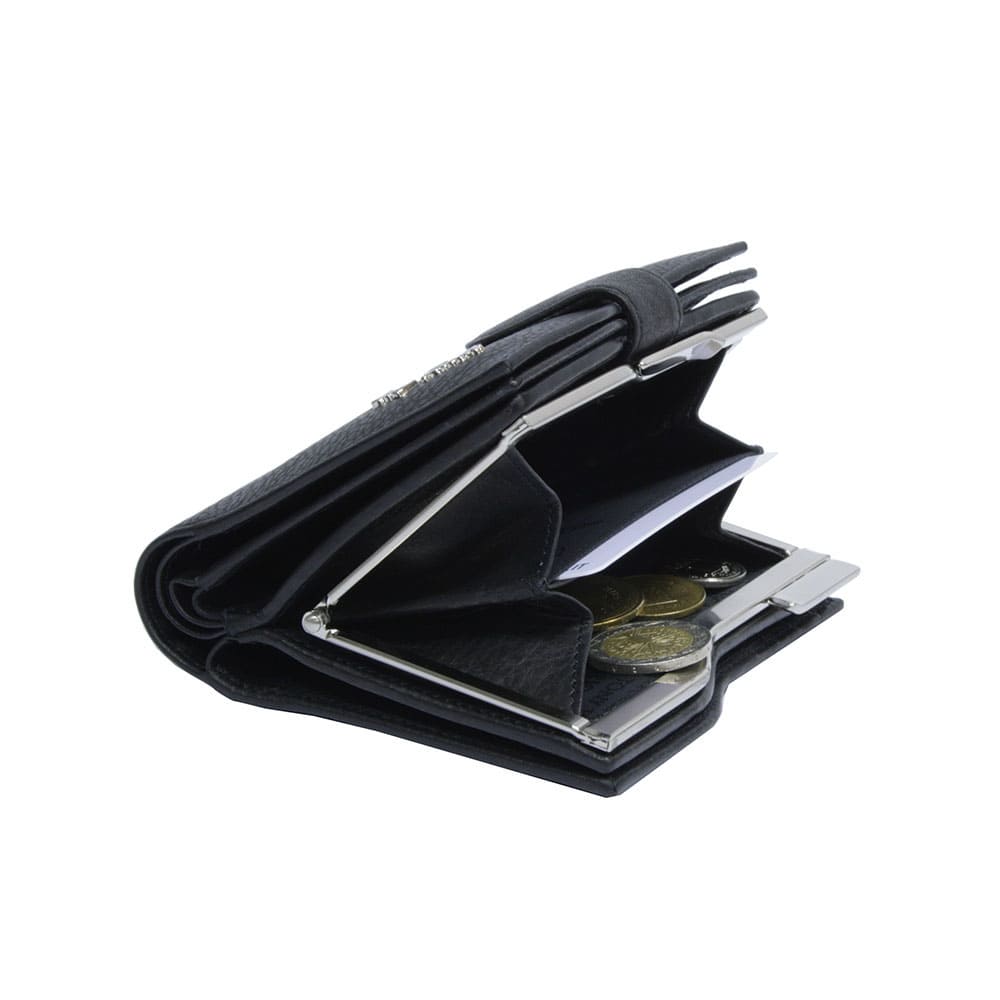 Portemonnee Dames leer zwart Tony Perotti Contatto 2656 nero