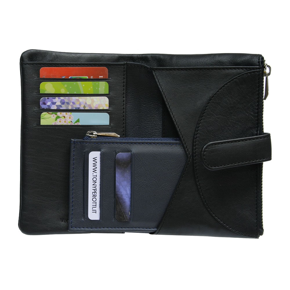 Гаманець жіночий шкіряний чорний Tony Perotti Diamante 2011 nero