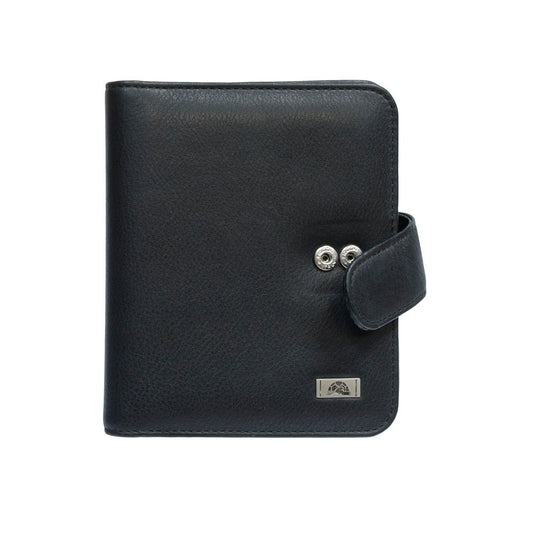 Tony Perotti Contatto 2612 nero — the front with the strap unfastened, showing the two press studs