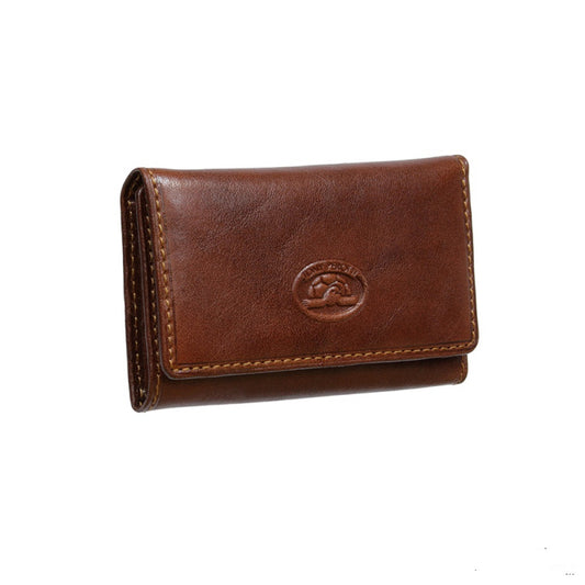 Tony Perotti cognac bull leather key case — Italico 2532 cognac
