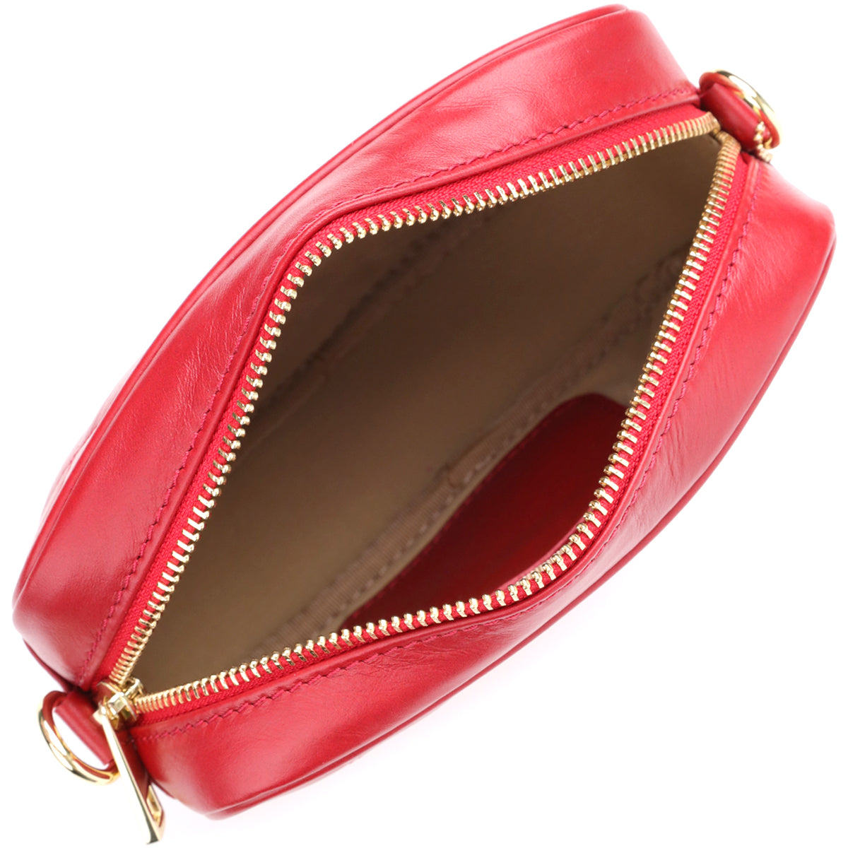 Tony Perotti Women's Red Quilted Leather Small Crossbody Bag — Borsa CA006-01DR dark red
