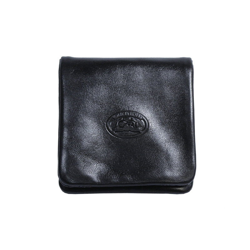 Tony Perotti black bull leather coin pouch — Italico 1636 nero
